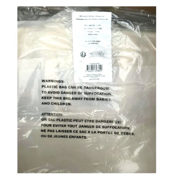 Dior Beige Large Mesh Tote & Makeup Bag Set - butterfly Floral Embroidered - Picture 5 of 6